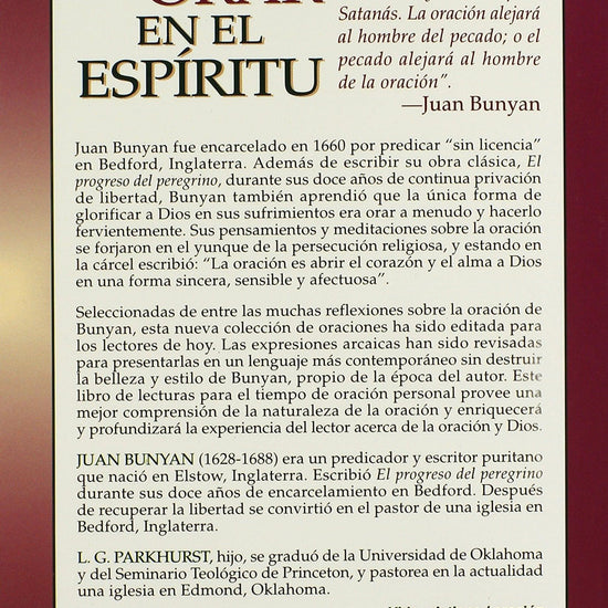 Cómo orar en el Espíritu - Juan Bunyan - Pura Vida Books