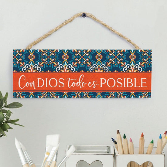 Con Dios Todo Es Posible Cuadro - Pura Vida Books