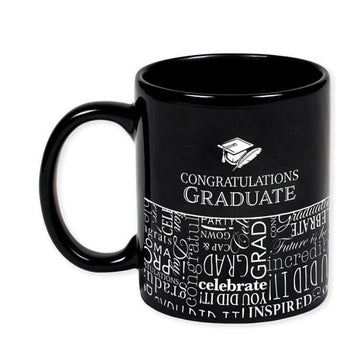 Congratulations Graduate Ceramic Mug - Black - Pura Vida Books