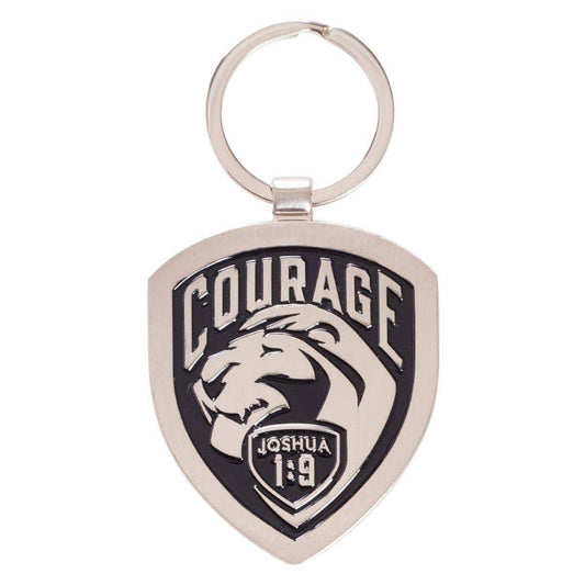 Courage - Joshua 1:9 Metal Keyring - Pura Vida Books