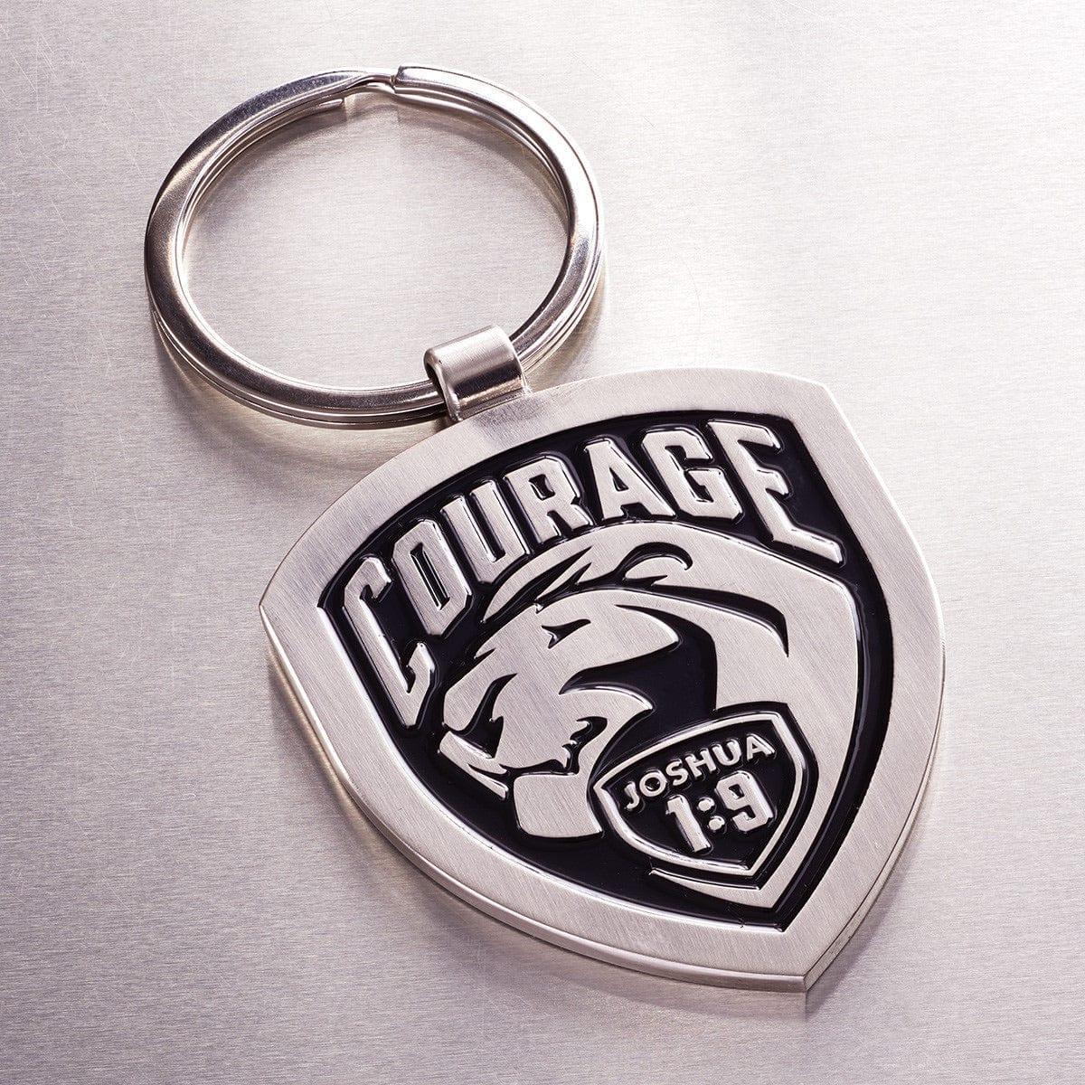 Courage - Joshua 1:9 Metal Keyring - Pura Vida Books