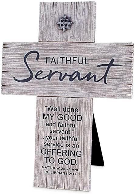 Cross Faithful Servant Gray - Pura Vida Books