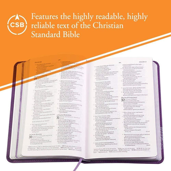 CSB Compact Ultrathin Bible for Teens, Plum Feathers LeatherTouch - Pura Vida Books