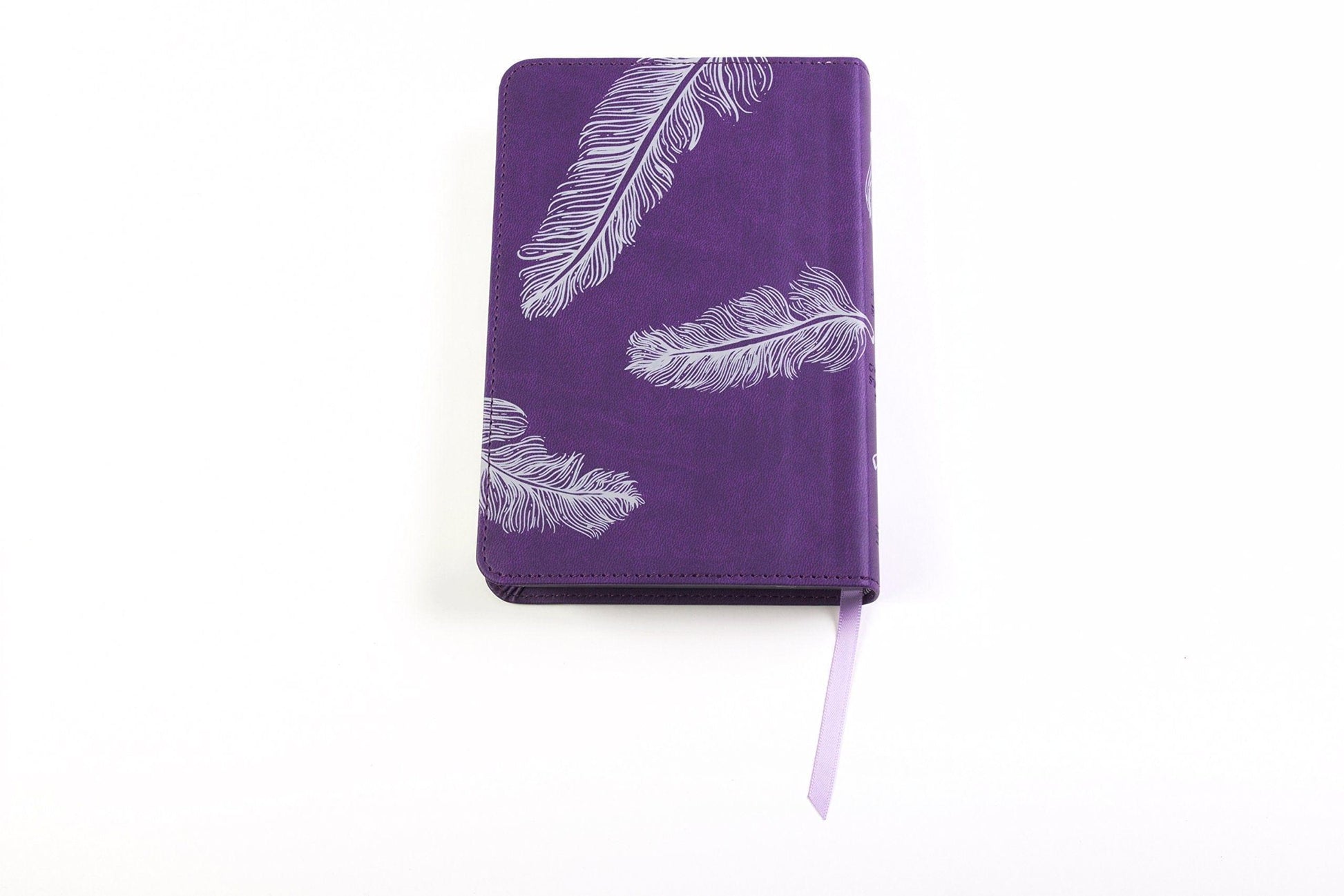 CSB Compact Ultrathin Bible for Teens, Plum Feathers LeatherTouch - Pura Vida Books