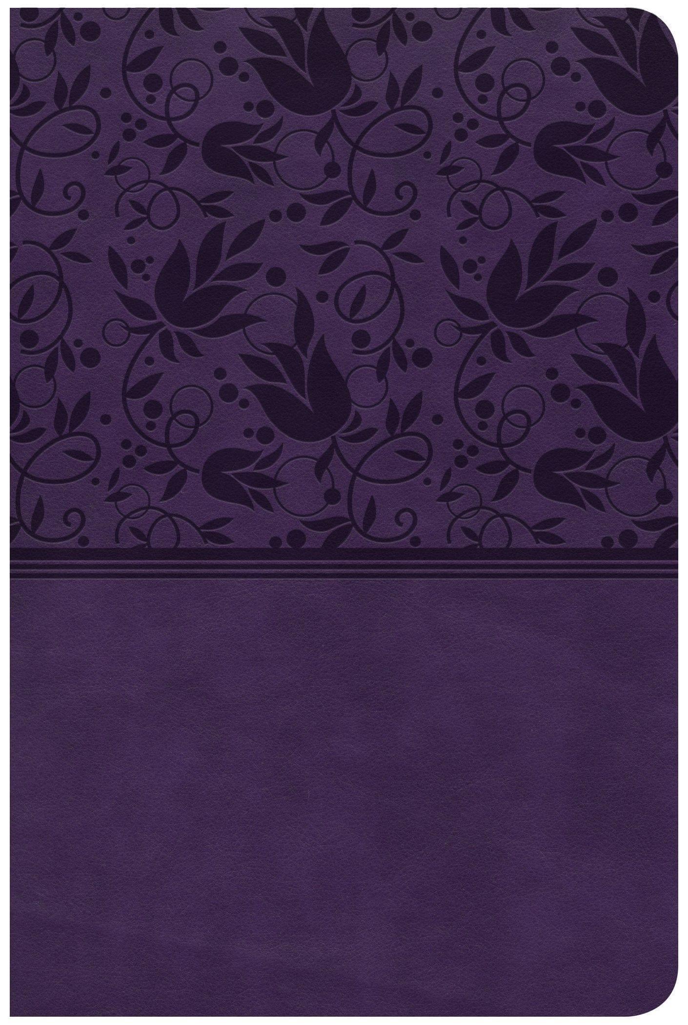 CSB Compact Ultrathin Bible, Purple LeatherTouch (Inglés) Imitation Leather - Pura Vida Books