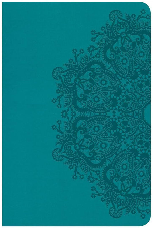 CSB Compact Ultrathin Bible, Teal Leather Touch - Pura Vida Books