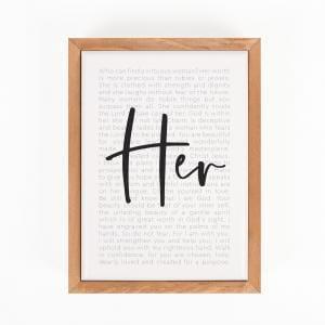 Cuadro-Framed Art - Her - Pura Vida Books