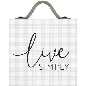 Cuadro-WORD BLOCK- Live Simply - Pura Vida Books