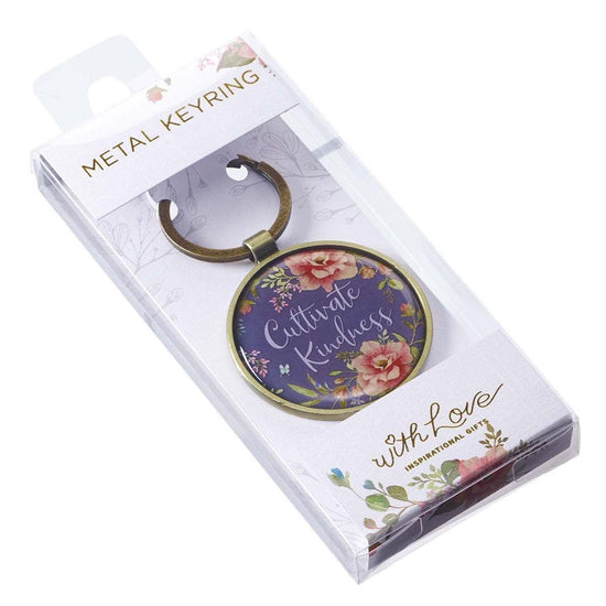 Cultivate Kindness Metal Key Ring - Pura Vida Books