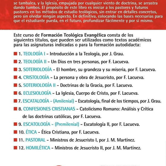 Curso de Formacion Teologica Evangelica 1: Introducción a la Teología - José Graú - Pura Vida Books