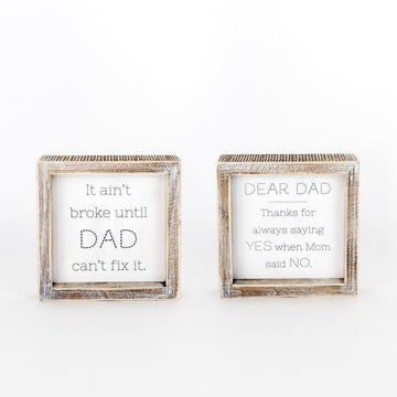 Dad- Wood Double Sided - Pura Vida Books