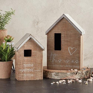 Decorative Wooden Houses - Set of 2 - Home - Pura Vida Books