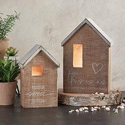 Decorative Wooden Houses - Set of 2 - Home - Pura Vida Books