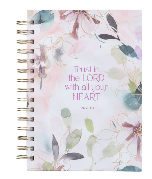 Diario de alambre Trust in the Lord Purple Bloom - Proverbios 3:5