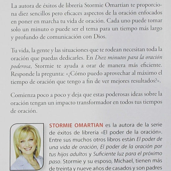 Diez Minutos Para la Oracion Poderosa - Stormie Omartian (Bolsillo) - Pura Vida Books