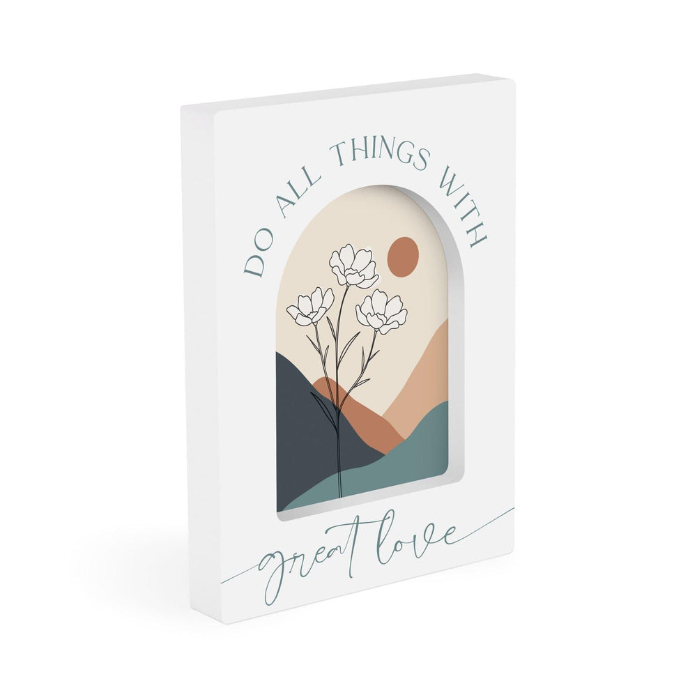 Do All Things With Great Love Carved Arch Décor - Pura Vida Books