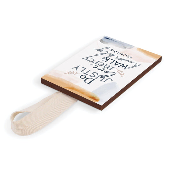 Do Justly, Love Mercy, Walk Humbly Decorative Hanging Sign - Pura Vida Books