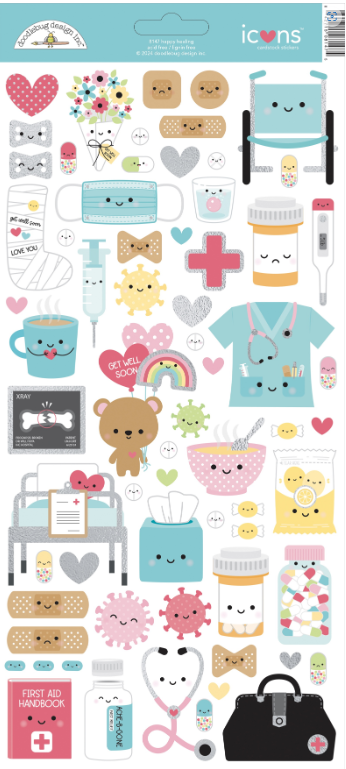 Doodlebug Cardstock Stickers-Happy Healing