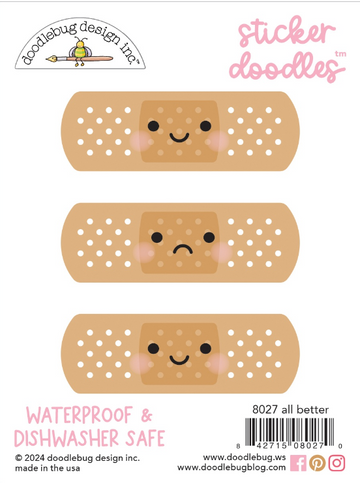 Doodlebug Water Bottle Sticker Doodles-All Better ( Todo Mejor)