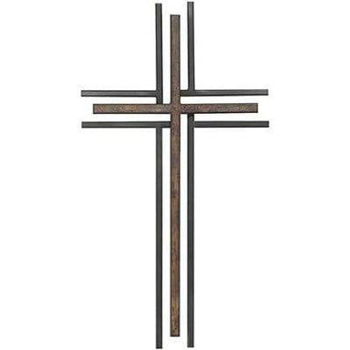 Double Cross, Wall Cross, Black and Bronze - Pura Vida Books