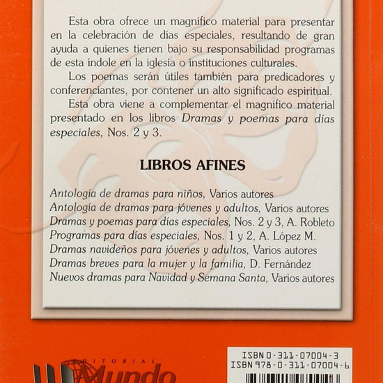 Dramas y Poemas Para Dias Especiales 1 - Adolfo Robleto - Pura Vida Books