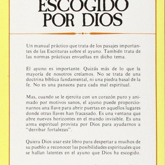 El Ayuno Escogido Por Dios - Arthur Walls - Pura Vida Books