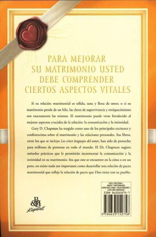 El Matrimonio: Pacto y Compromiso - Gary Chapman - Pura Vida Books