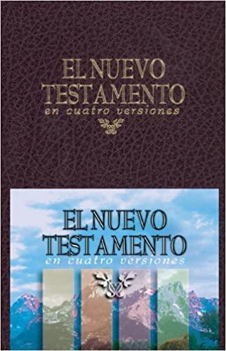 El Nuevo Testamento en Cuatro Versiones - Tela Rojo - Pura Vida Books