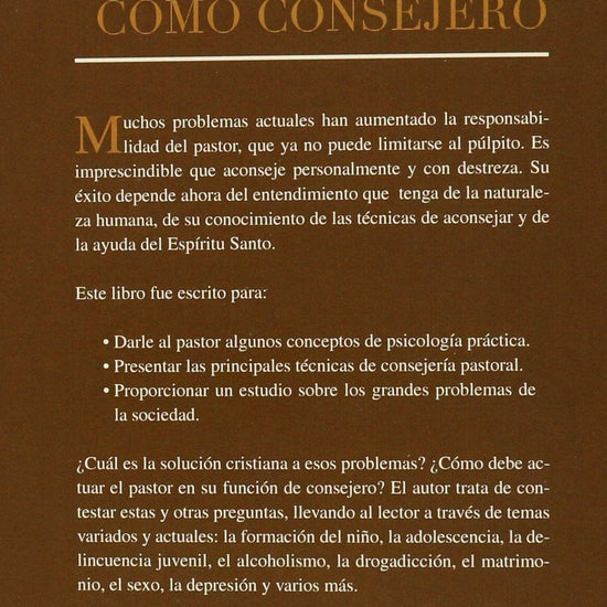 El Pastor como Consejero - Pablo Hoff - Pura Vida Books