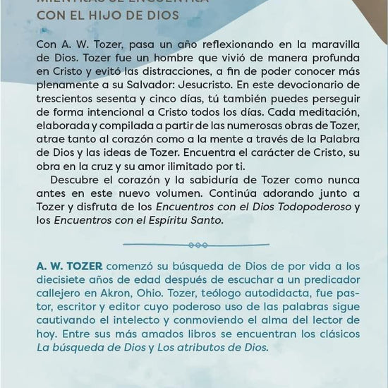 Encuentros con el Hijo de Dios - A.W. Tozer - Pura Vida Books