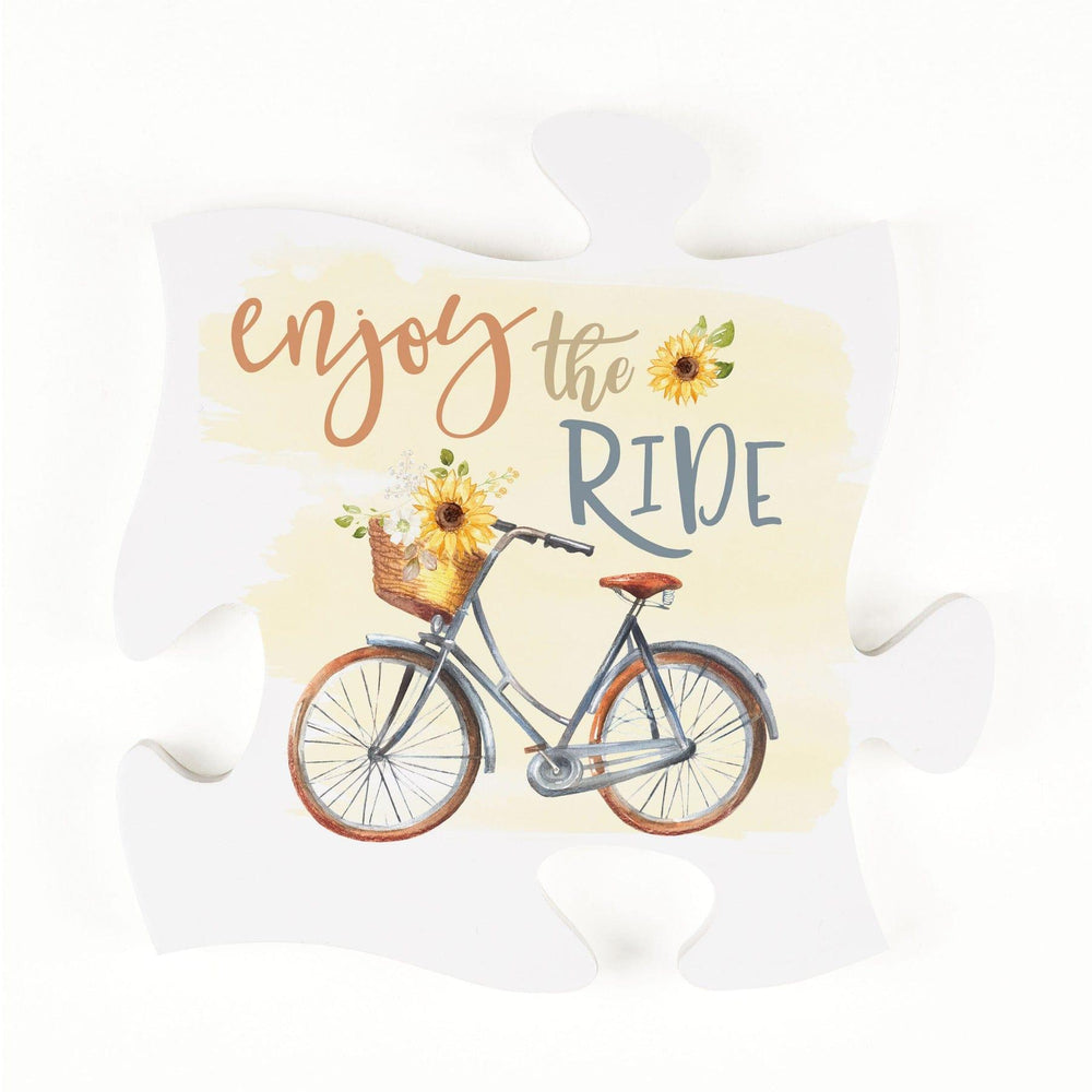 Enjoy The Ride Mini Puzzle Piece Décor - Pura Vida Books
