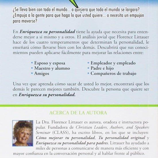 Enriquezca su Personalidad (Bolsillo) - Florence Littauer - Pura Vida Books