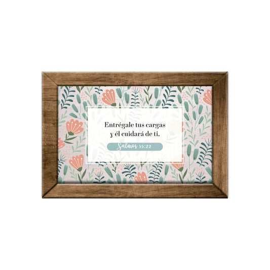 Entrégale tus Cargas - Cuadro de Madera 27 x 17 - Pura Vida Books