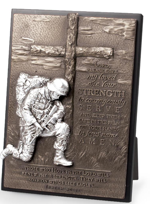 Escultura Plaque Moments of faith soldier ( Momentos de fe Soldado)