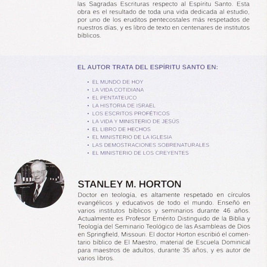 Espíritu Santo Revelado en la Bíblia - Stanley M. Horton - Pura Vida Books