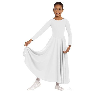Eurotard Girls Simplicity Praise Dance Dress - White - Pura Vida Books
