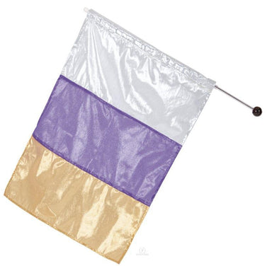 Eurotard Metallic Tricolor Dance Flag - SIL/PUR/GD - Pura Vida Books
