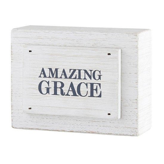 Face to Face Wood Block - Amazing Grace - Pura Vida Books