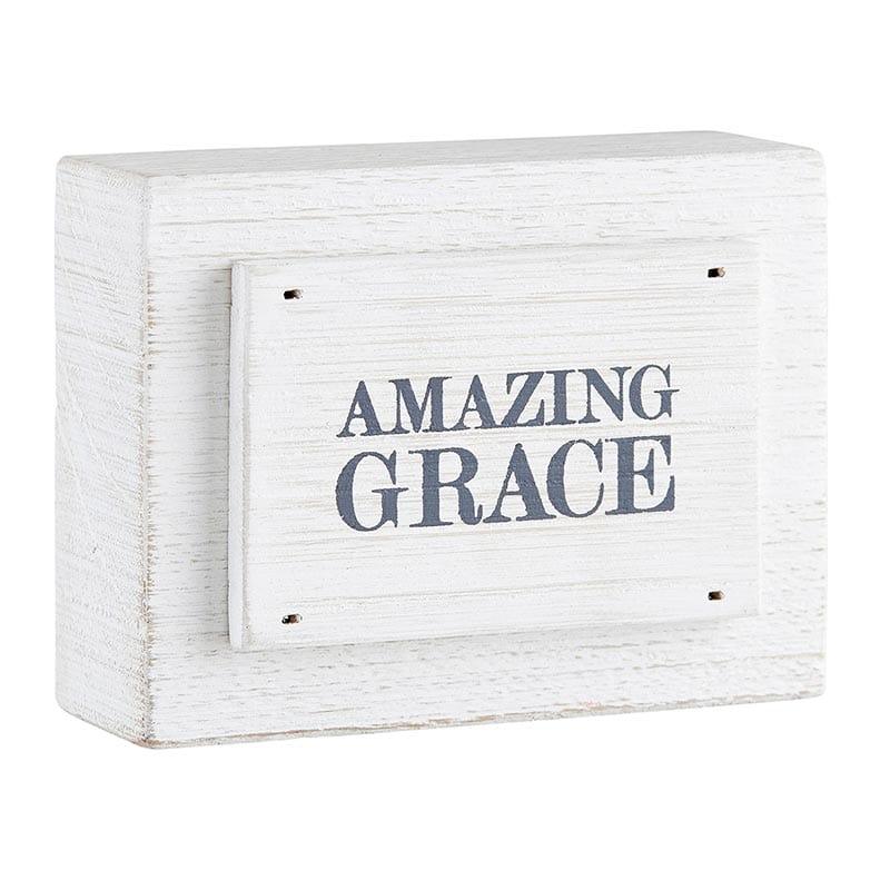 Face to Face Wood Block - Amazing Grace - Pura Vida Books