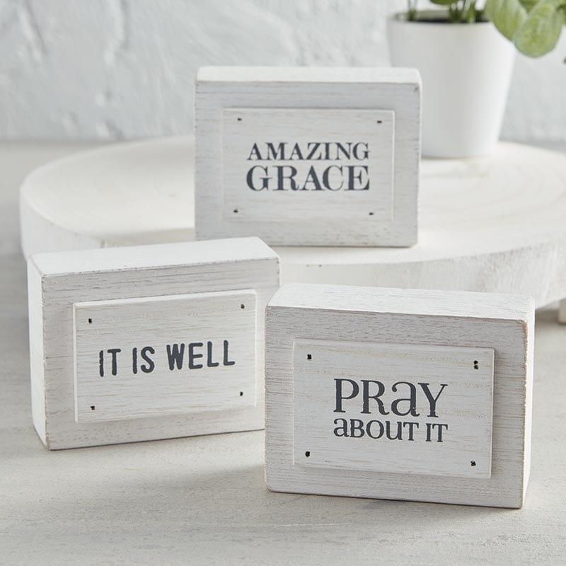 Face to Face Wood Block - Amazing Grace - Pura Vida Books