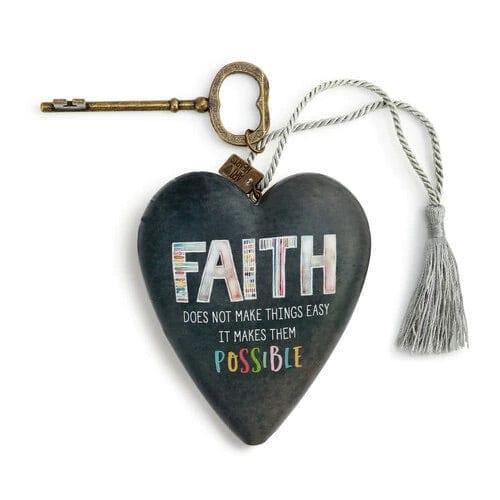 Faith Art Heart - Heart Sculpture - Pura Vida Books