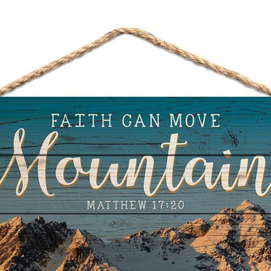 Faith Can Move Mountains String Sign - Pura Vida Books