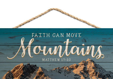 Faith Can Move Mountains String Sign - Pura Vida Books