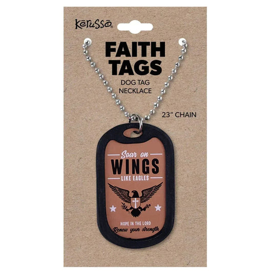 Faith Gear Dogtag Necklace Wings - Pura Vida Books