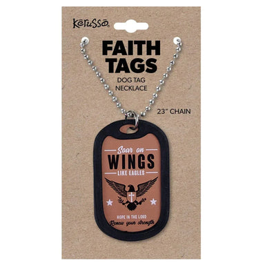 Faith Gear Dogtag Necklace Wings - Pura Vida Books