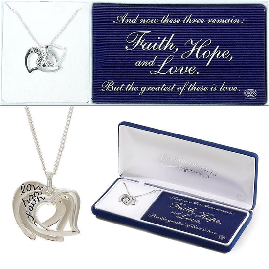 Faith, Hope, Love 3 Hearts Necklace - Pura Vida Books