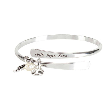 Faith Hope Love Cross Wrap Bracelet - Pura Vida Books