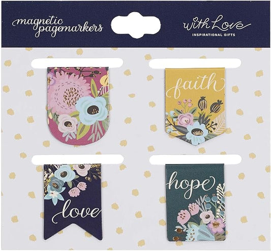 Faith Hope Love Die-cut Petite Magnetic Bookmark Set