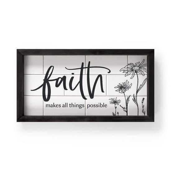 Faith Makes All Things Possible Subway Tile Cuadro - Pura Vida Books