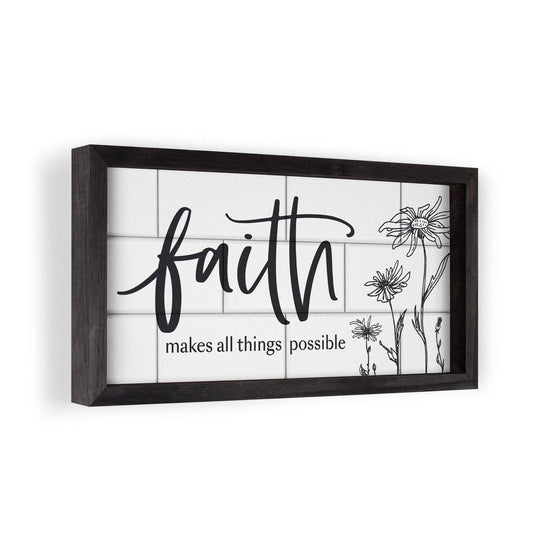 Faith Makes All Things Possible Subway Tile Cuadro - Pura Vida Books